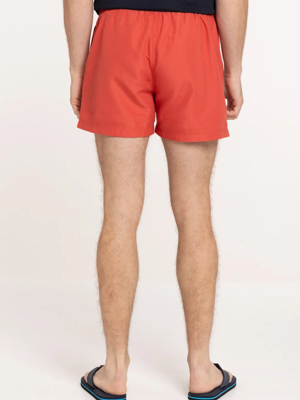 Short de bain rouge brûlé homme