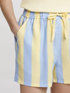 Short de nuit à rayures femme