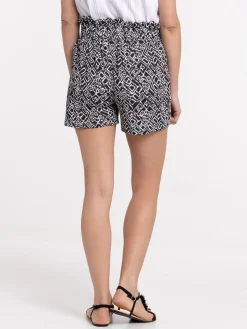Short imprimé ethnique anneau femme