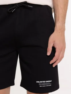 Short noir uni message homme
