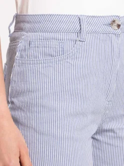 Short rayé ceinturé femme