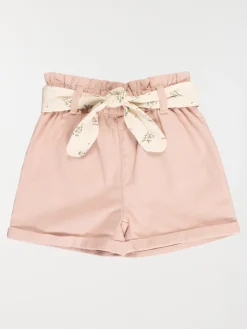 Short velours rose smoke fille (3-36M)