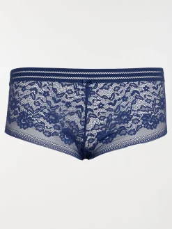 Shorty bleu profond grande taille femme