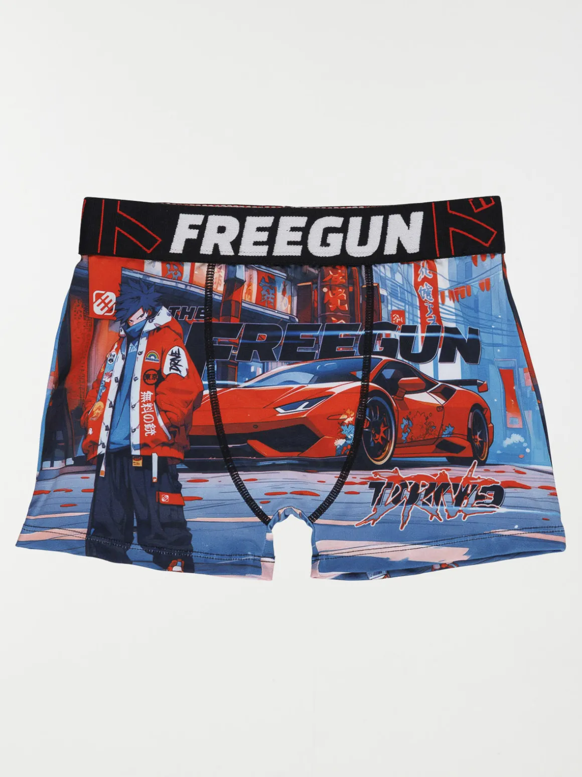 Shorty Freegun imprimé voiture garçon