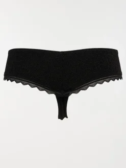 Shorty string noir femme (S-XL)