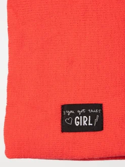 Snood framboise doublé polaire fille