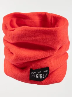 Snood framboise doublé polaire fille