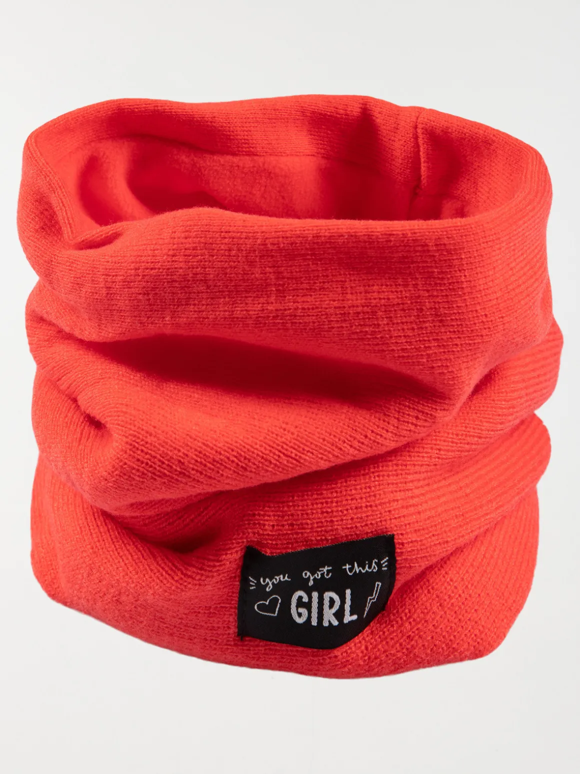Snood framboise doublé polaire fille