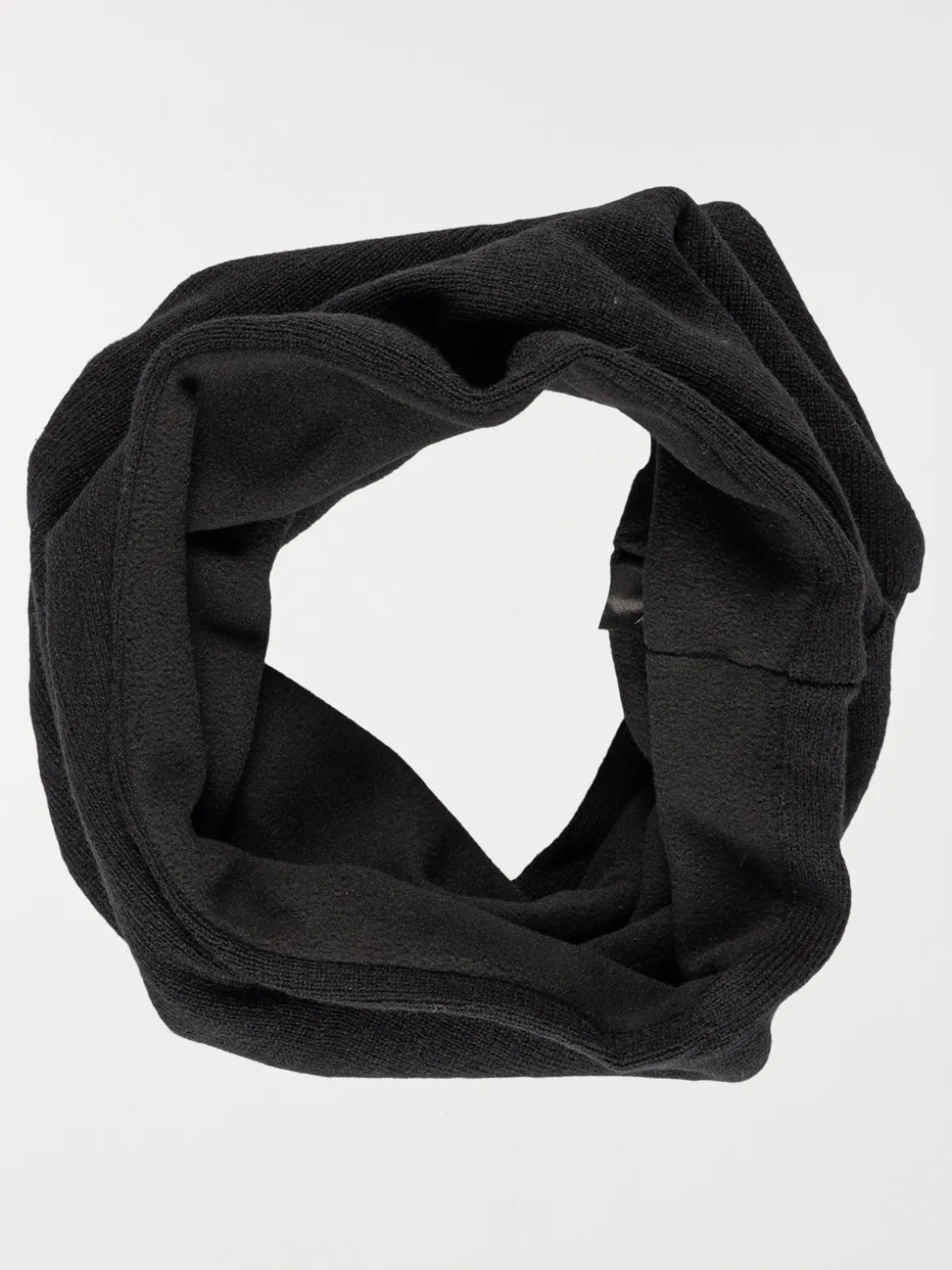 Snood noir intérieur polaire femme