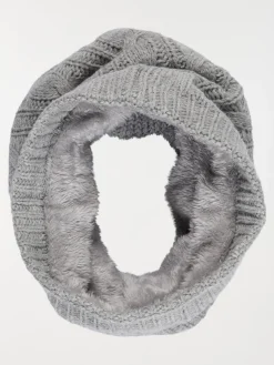 Snood polaire gris chiné homme