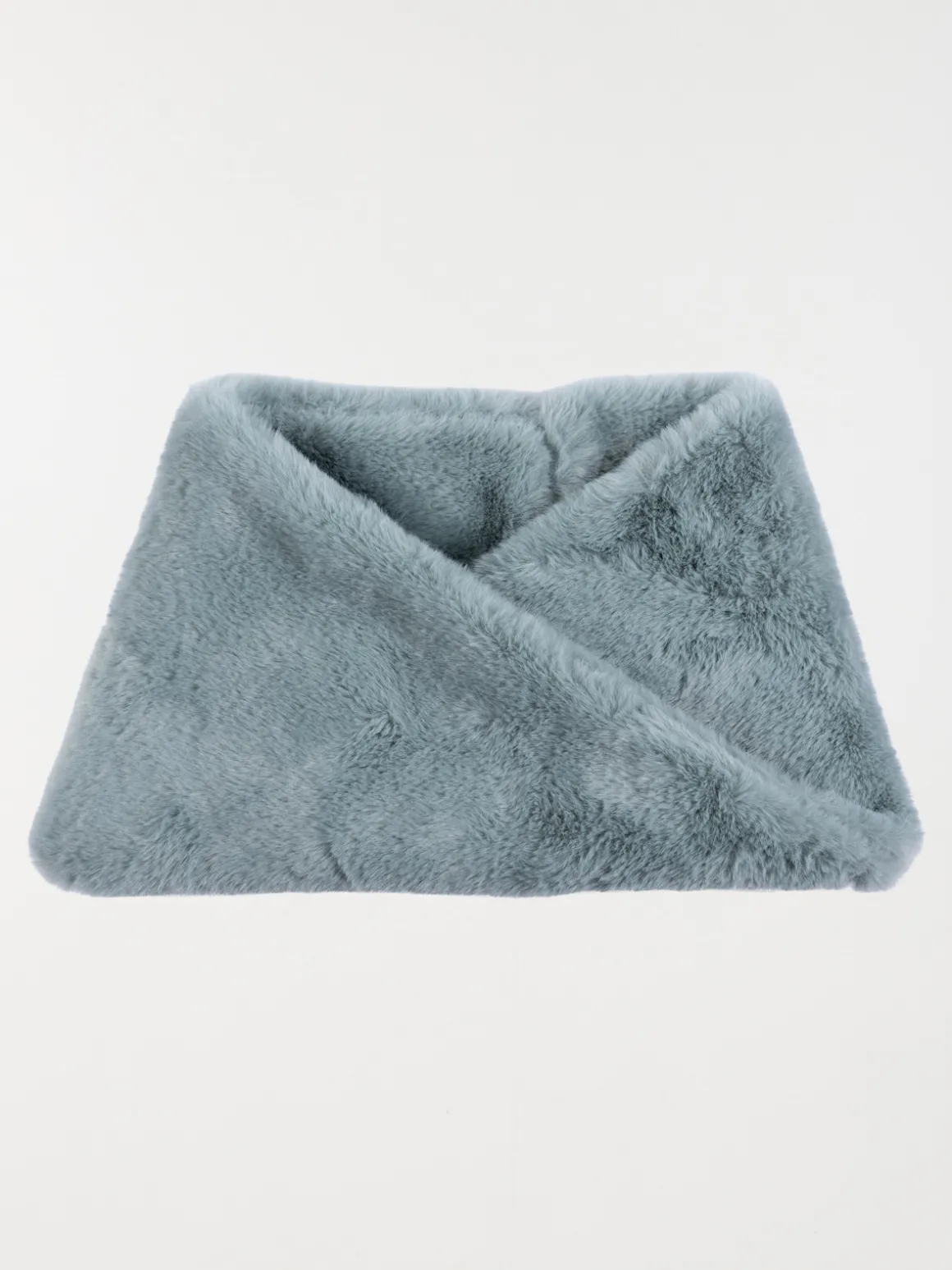 Snood tout doux bleu argenté fille