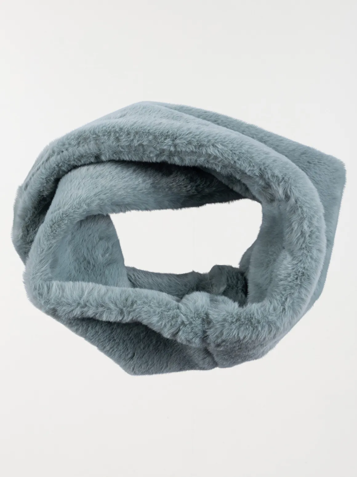 Snood tout doux bleu argenté fille