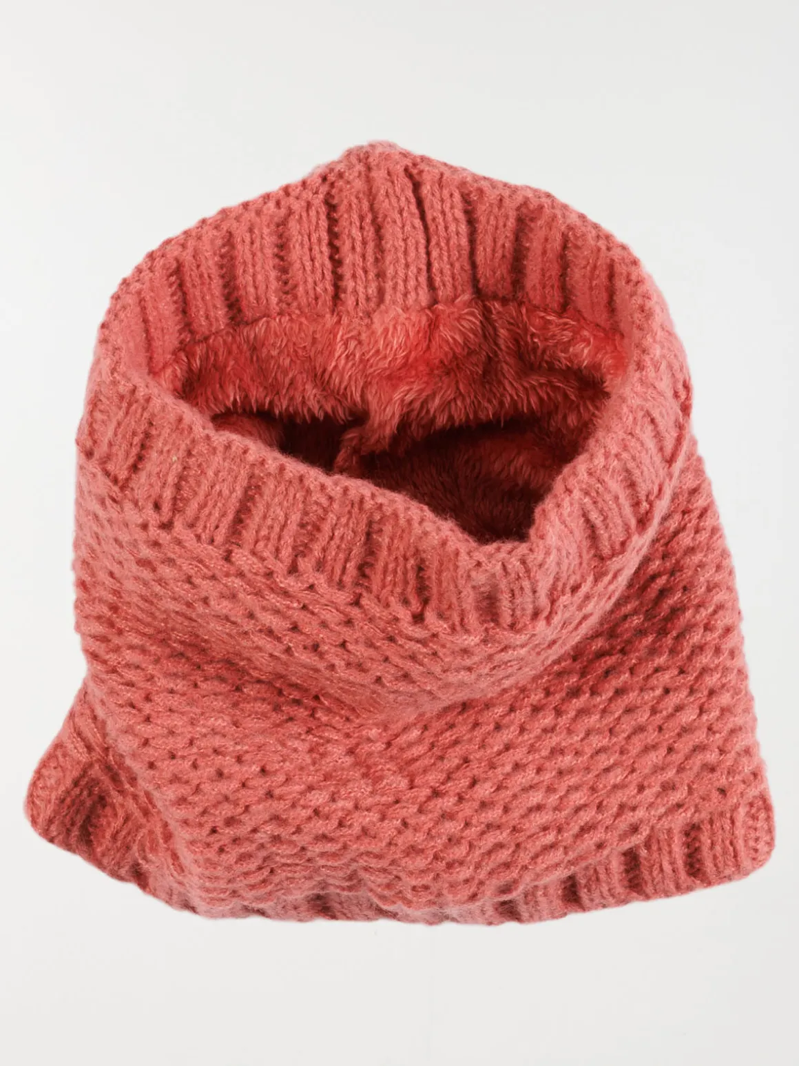 Snood tricot baroque pink fille
