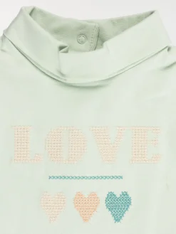 Sous pull fille love coeurs (3-36M)