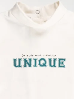 Sous-pull message écru garçon (3-36M)