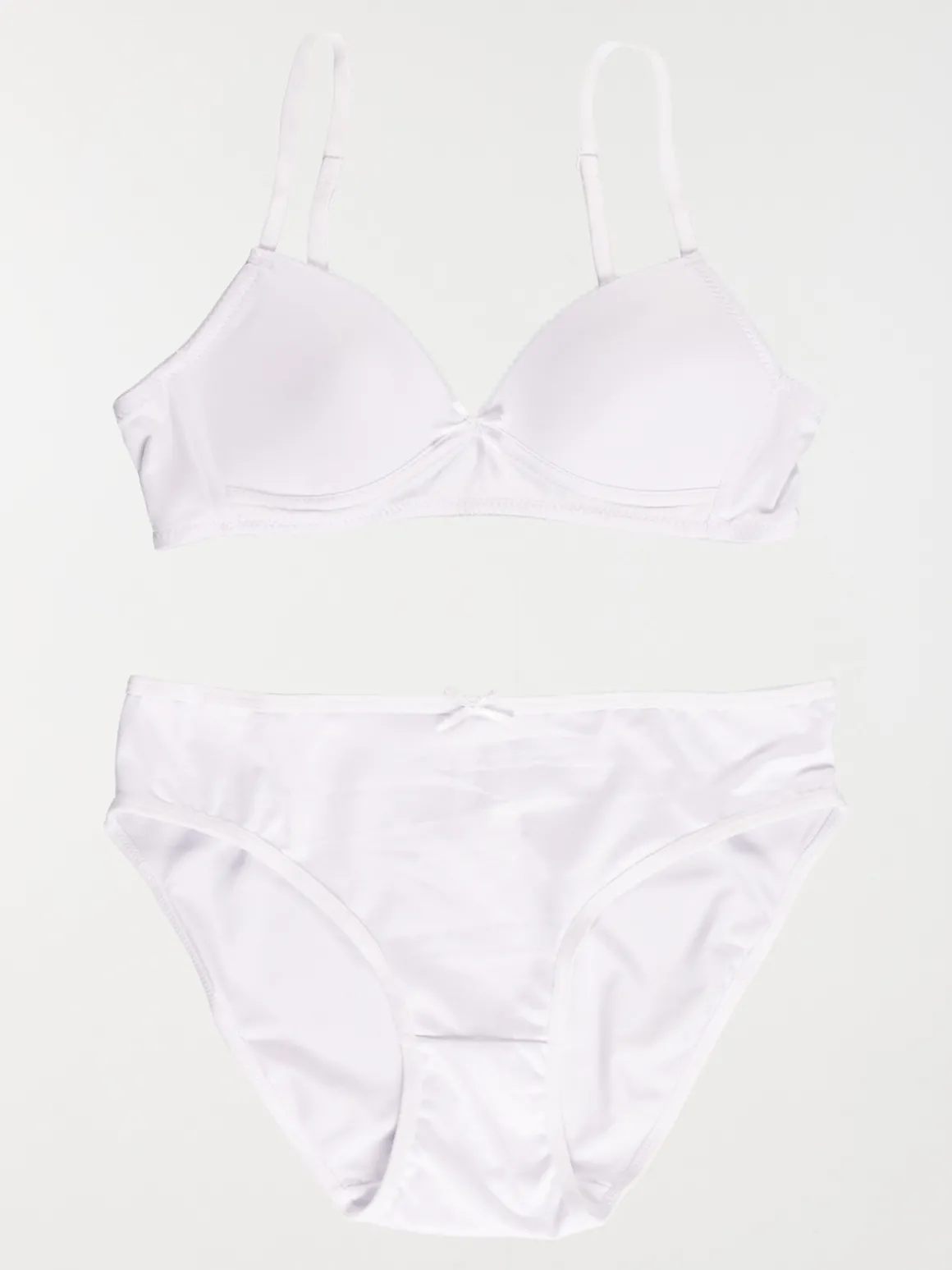Soutien-gorge et slip fille blanc