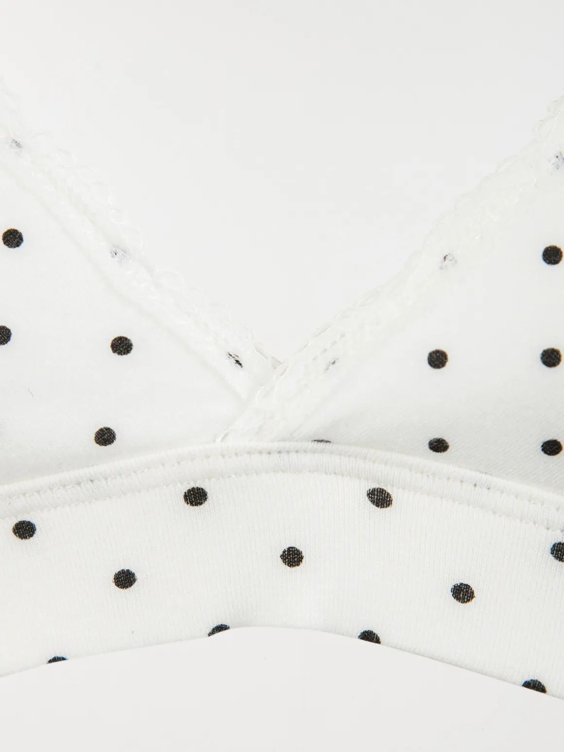 Soutien-gorge triangle à pois femme