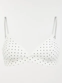 Soutien-gorge triangle à pois femme