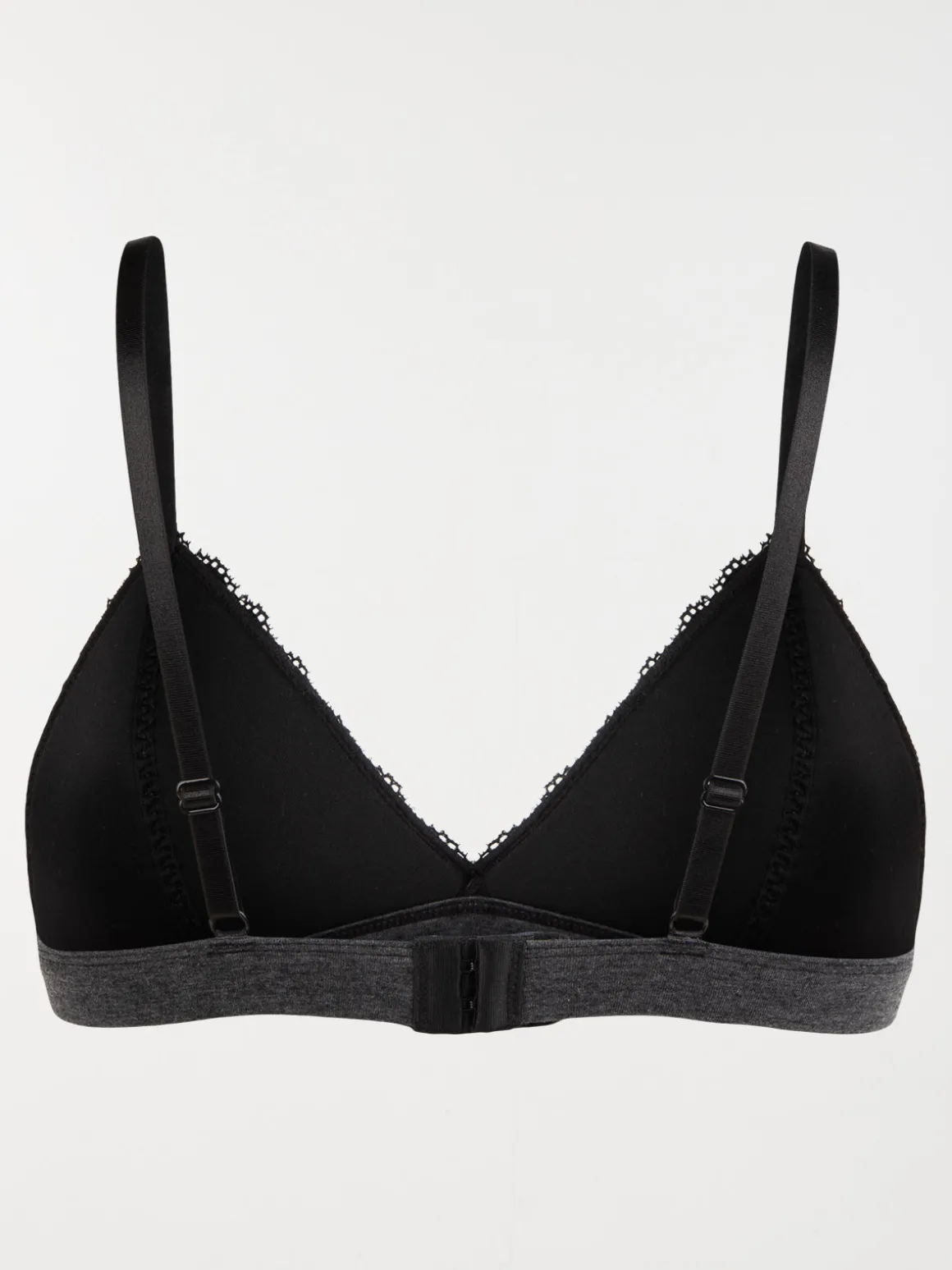Soutien-gorge triangle gris chiné femme