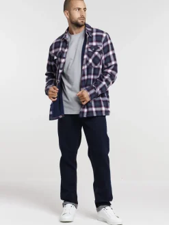 Surchemise sherpa à carreaux homme
