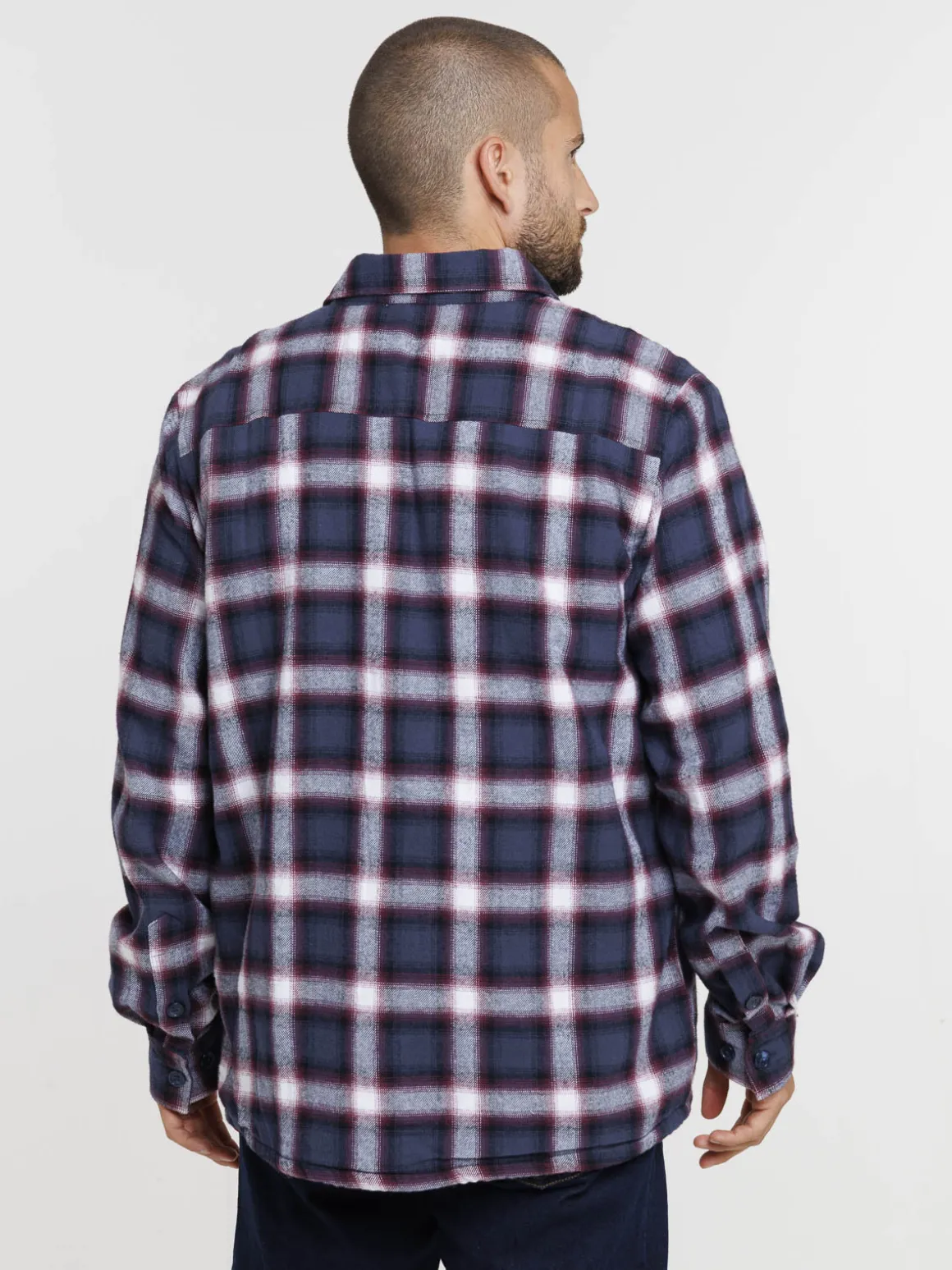 Surchemise sherpa à carreaux homme