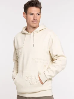 Sweat à capuche imprimé relief homme