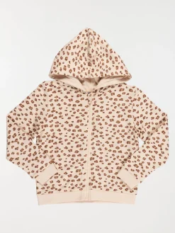 Sweat à capuche léopard fille (3-12A)