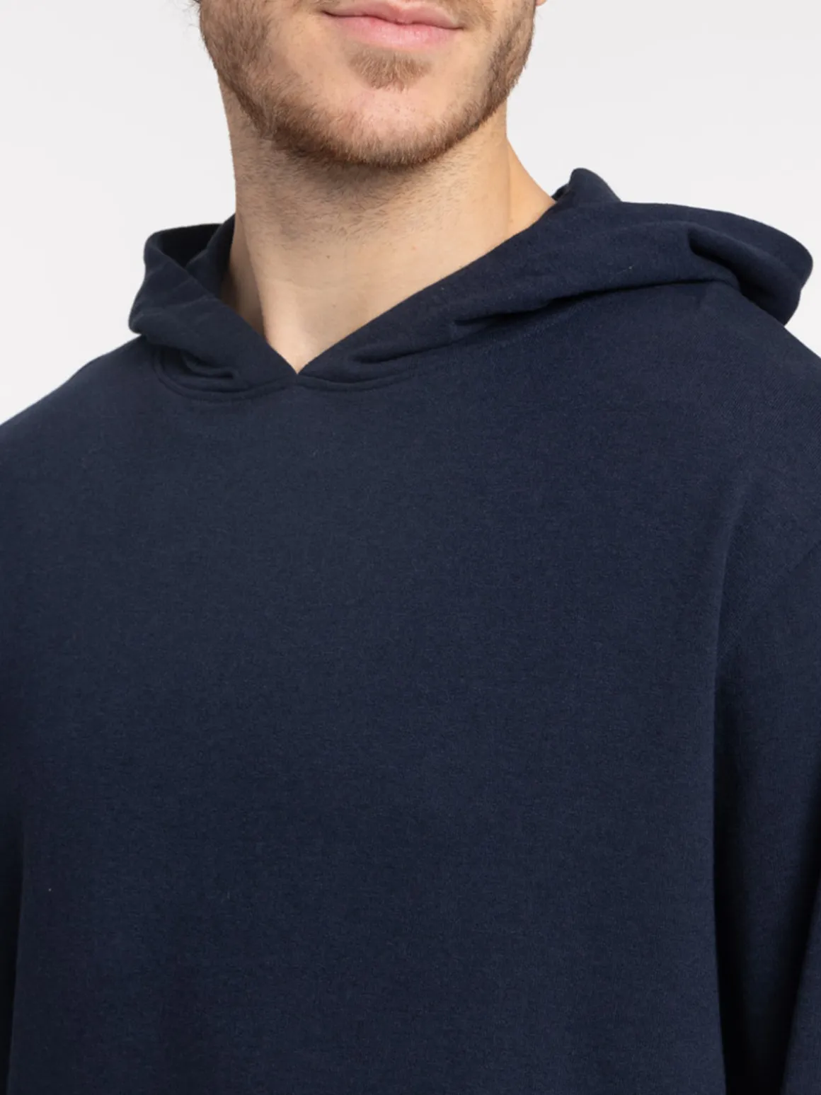 Sweat à capuche marine navy homme