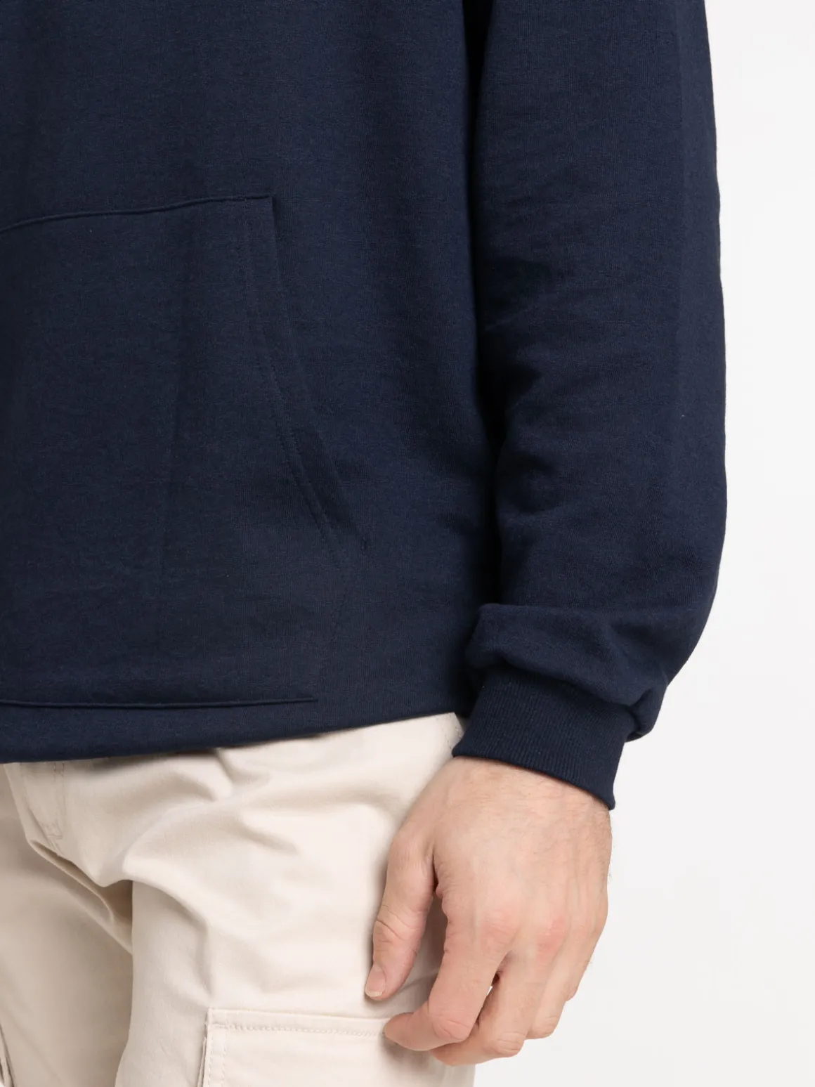 Sweat à capuche marine navy homme