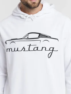 Sweat à capuche Mustang blanc homme