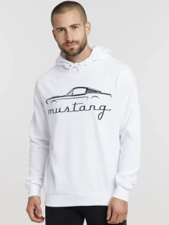 Sweat à capuche Mustang blanc homme