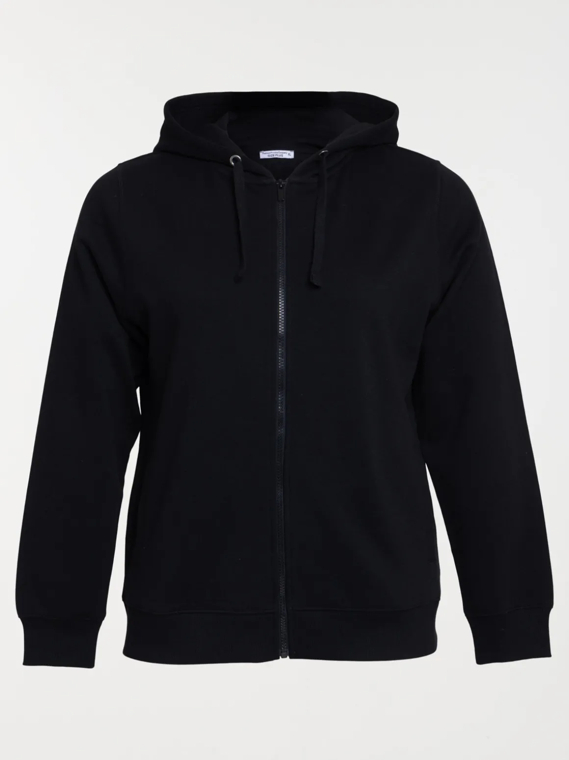 Sweat à capuche noir grande taille femme