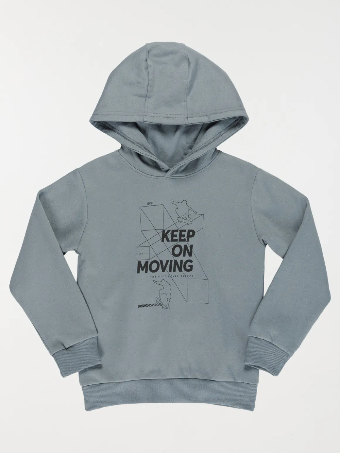Sweat à capuche skateur garçon (3-12A)