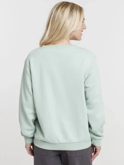Sweat à message fleur femme