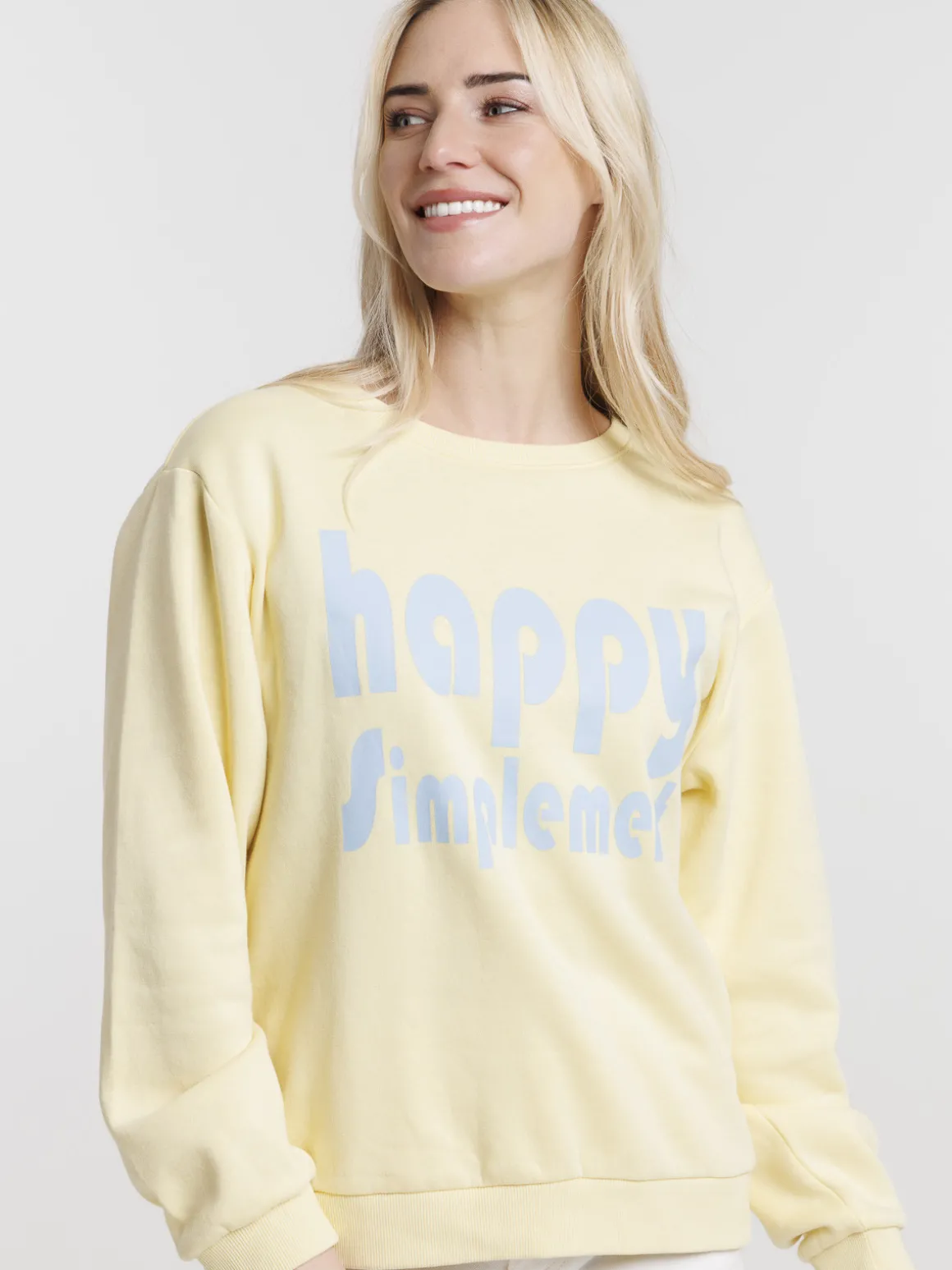 Sweat à message happy simplement femme
