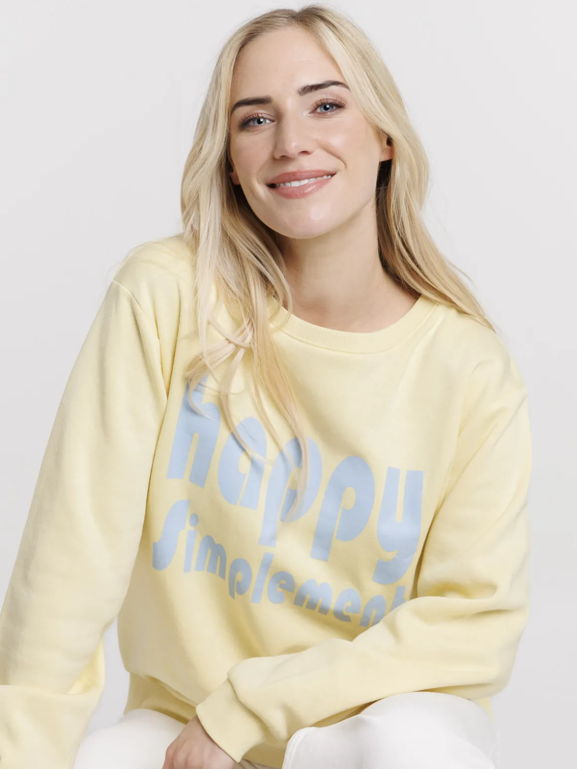Sweat à message happy simplement femme