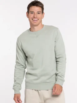 Sweat basique coloris sauge homme