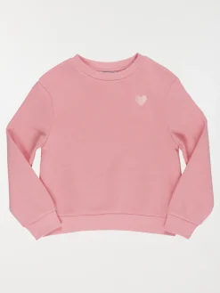 Sweat basique rose bonbon fille (3-12A)