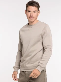 Sweat basique taupe grisé homme