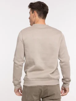 Sweat basique taupe grisé homme