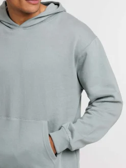 Sweat basique uni à capuche homme