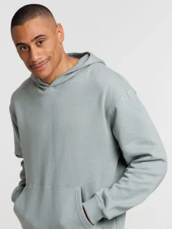 Sweat basique uni à capuche homme