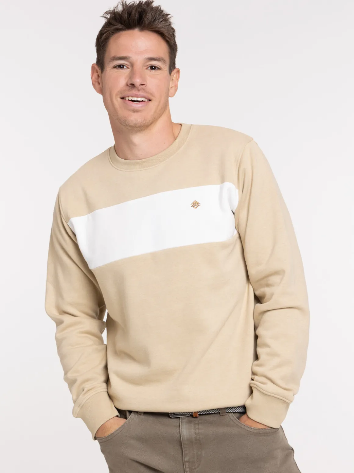 Sweat bicolore homme