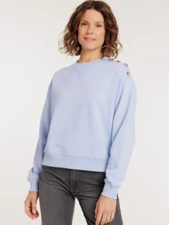 Sweat boutons épaule femme
