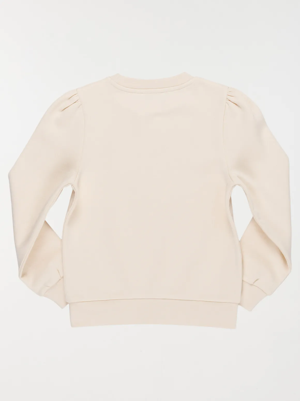 Sweat brodé beige rosé fille (3-12A)