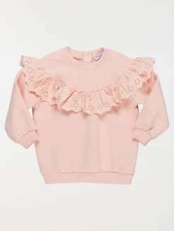 Sweat broderie anglaise fille (3-36M)