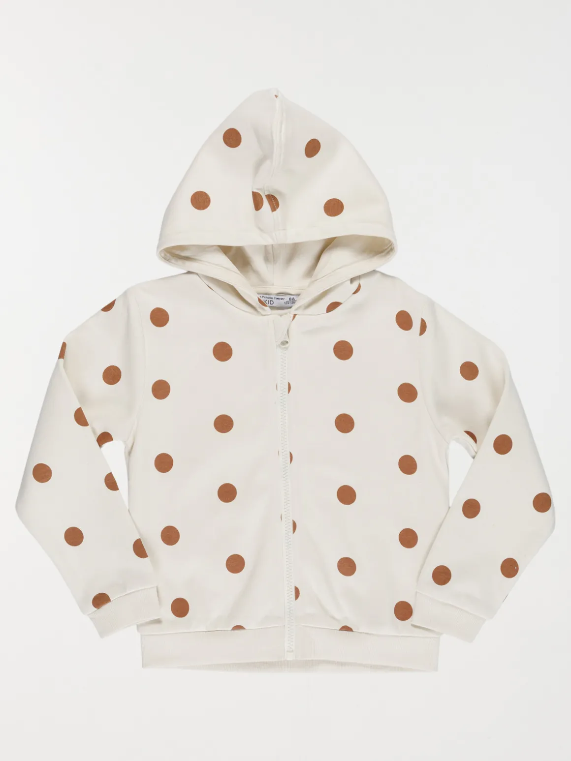 Sweat capuche à pois fille (3-12A)