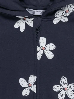 Sweat capuche fleuri fille (3-12A)