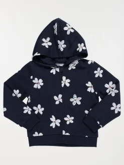 Sweat capuche fleuri fille (3-12A)