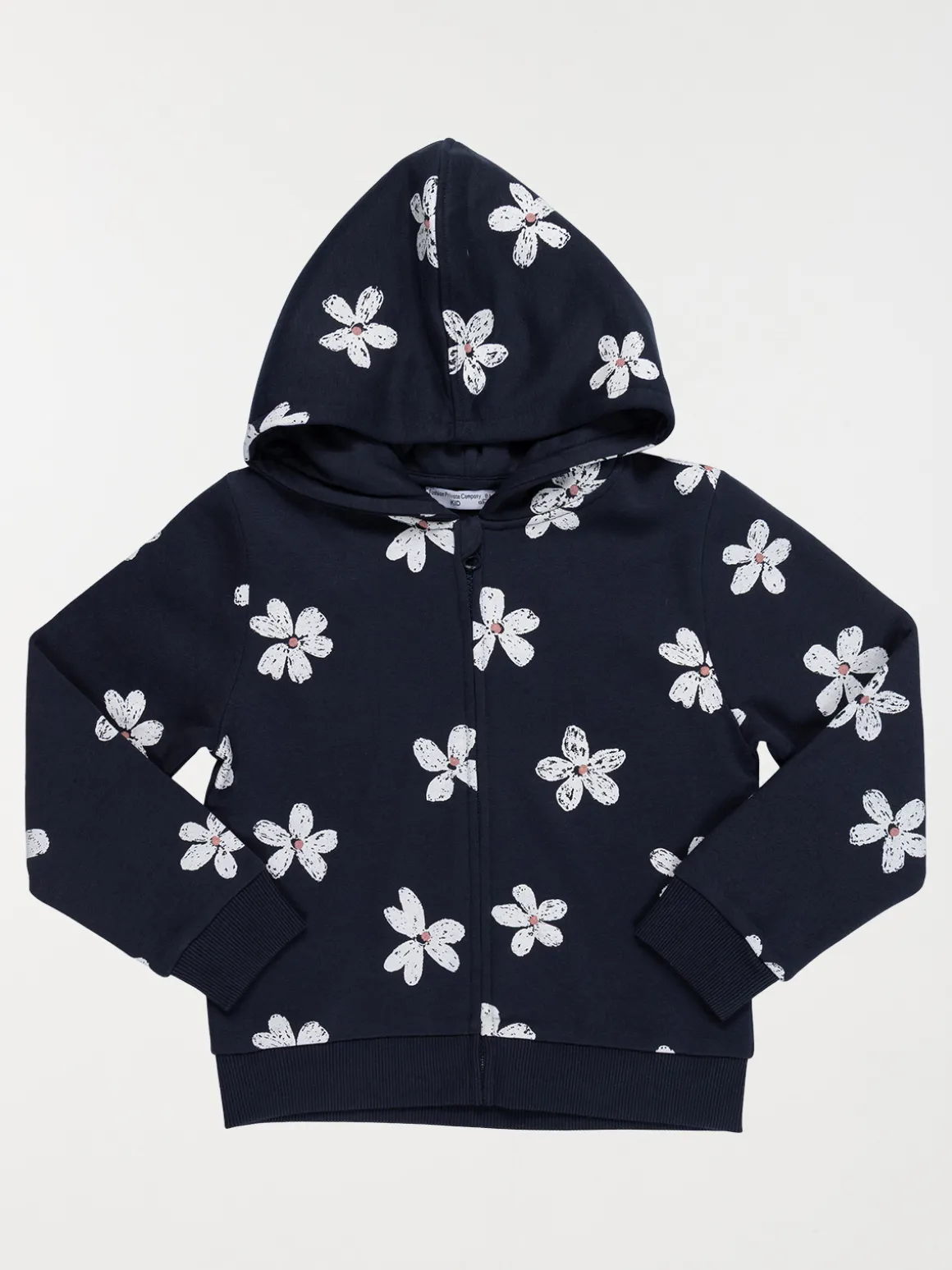 Sweat capuche fleuri fille (3-12A)